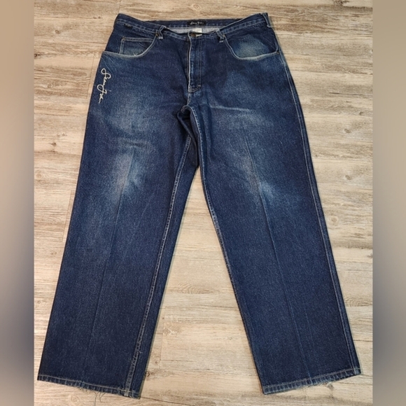 Vintage Sean John Dark Denim baggy jeans size‎ 38x33 - Picture 1 of 8